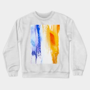 blue and orange abstract painting Crewneck Sweatshirt